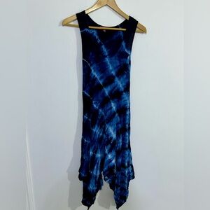 Seven Cute Long Dress Size Medium Color Blue And Black For Women